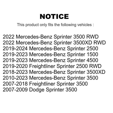 Front Brake Rotor & Semi-Metallic Pad Kit For Mercedes-Benz Sprinter 2500 3500 Dodge 4500 K8A-107654