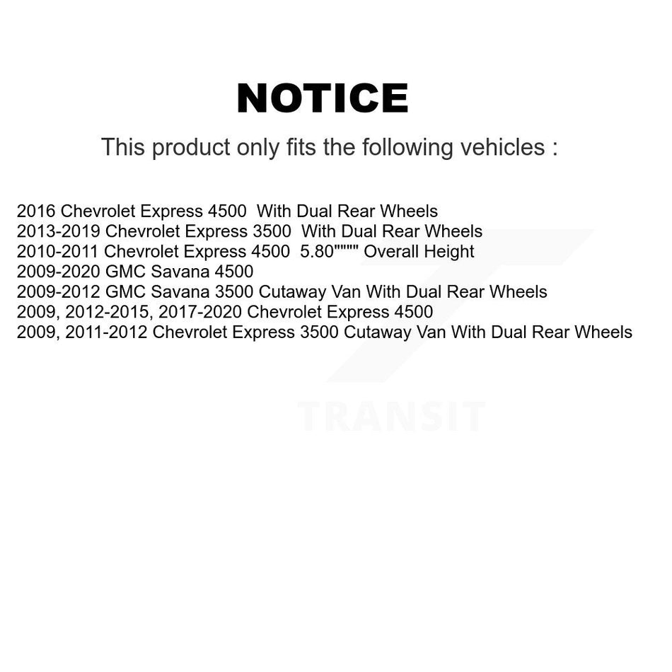 Rear Disc Rotors Ceramic Pads And Parking Shoes Kit For Chevrolet Express 3500 GMC Savana K8A-108316