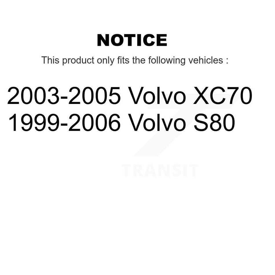 Rear Disc Rotors Semi-Metallic Pads And Parking Brake Shoes Kit For Volvo XC70 S80 K8A-108601