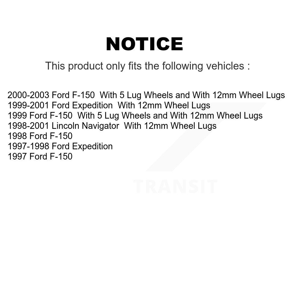 Rear Disc Rotors Semi-Metallic Pads Parking Shoes Hardware Kit For Ford F-150 Expedition K8A-108769