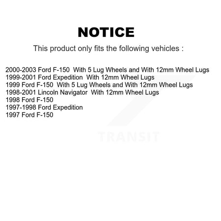 Rear Disc Rotors Semi-Metallic Pads Parking Shoes Hardware Kit For Ford F-150 Expedition K8A-108769