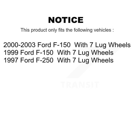 Rear Disc Rotors Semi-Metallic Pads Parking Brake Shoes Hardware Kit For Ford F-150 F-250 K8A-108770