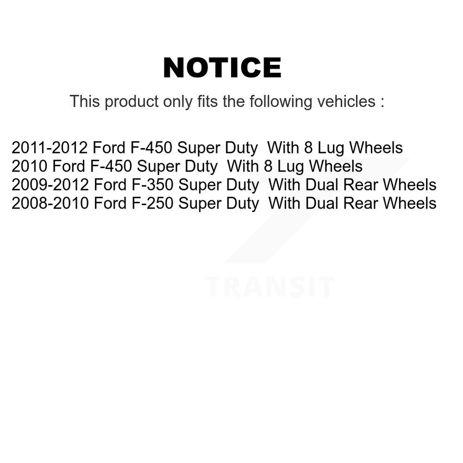 Rear Disc Rotors Semi-Metallic Pads Parking Shoes Hardware Kit For Ford F-350 Super Duty K8A-108938