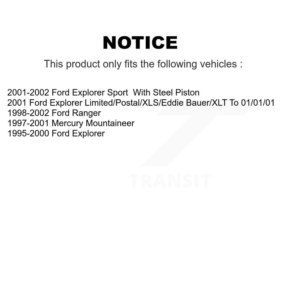 Rear Disc Rotors Semi-Metallic Pads And Parking Shoes Kit For Ford Ranger Explorer Sport K8A-109227