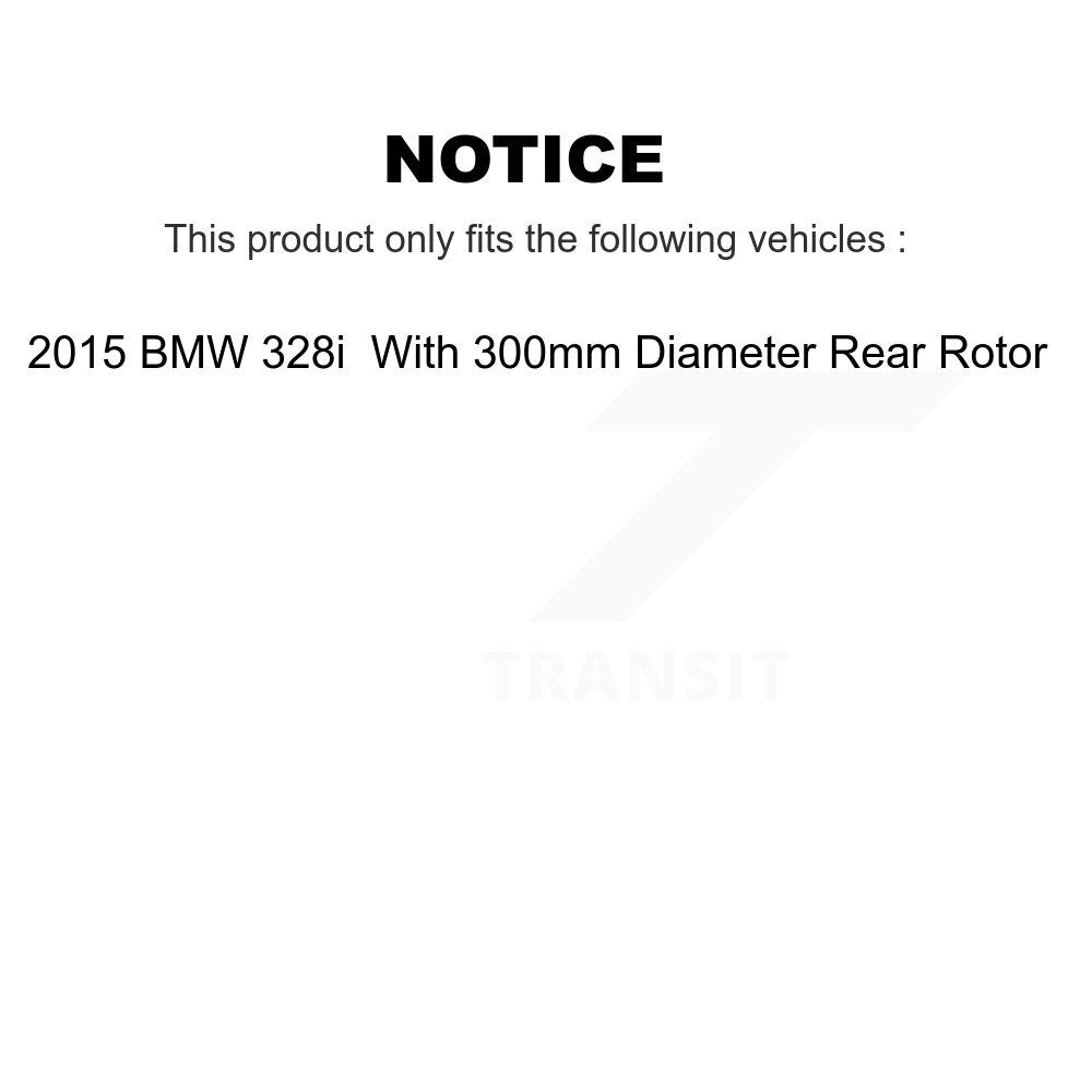 Rear Disc Rotors Semi-Metallic Pads Parking Brake Shoes Hardware Kit For BMW 428i xDrive K8A-109235