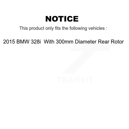 Rear Disc Rotors Semi-Metallic Pads Parking Brake Shoes Hardware Kit For BMW 428i xDrive K8A-109235