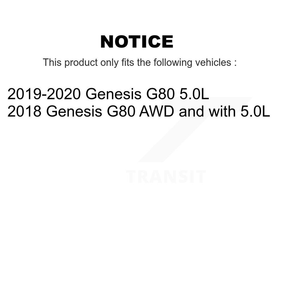 Front Disc Brake Rotors And Ceramic Pads Kit For Genesis G80 K8A-109298