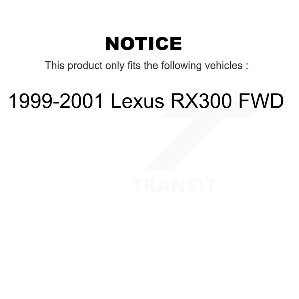 Front Rear Disc Brake Rotors And Ceramic Pads Kit For 1999-2001 Lexus RX300 FWD K8C-101305