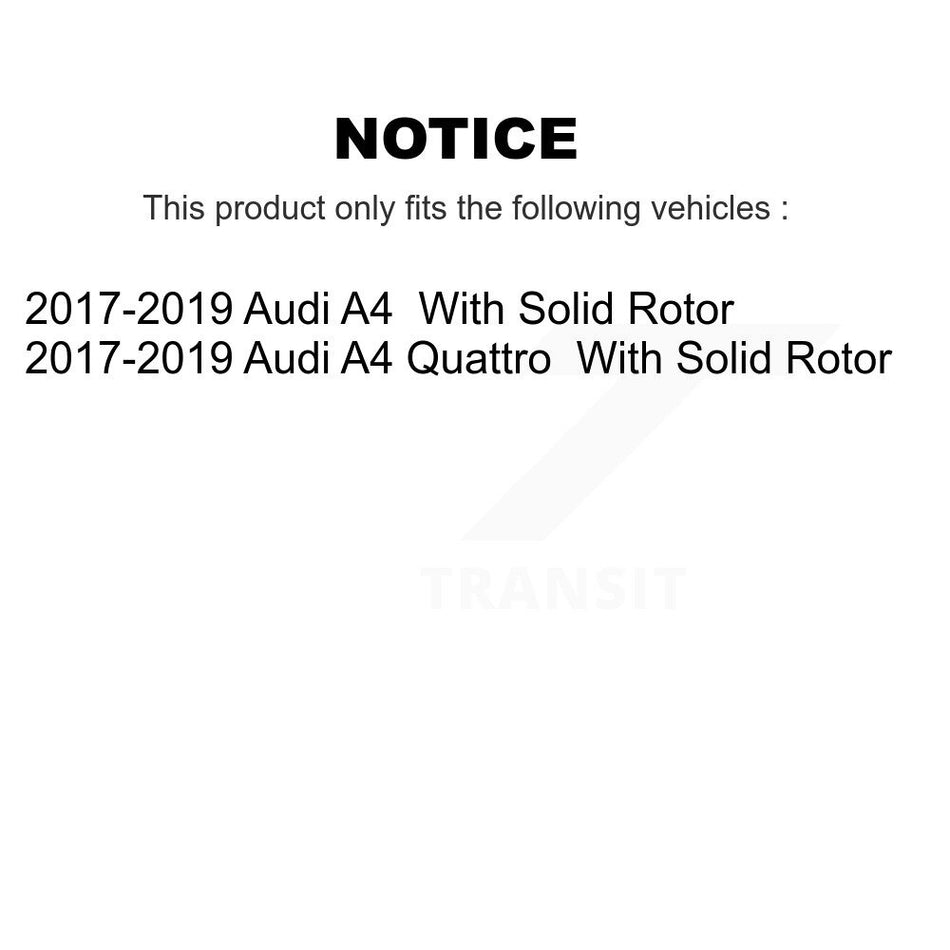 Rear Disc Brake Rotors And Ceramic Pads Kit For Audi A4 Quattro K8C-101853