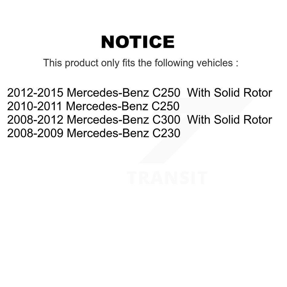 Rear Disc Brake Rotors And Ceramic Pads Kit For Mercedes-Benz C300 C250 C230 K8C-101973