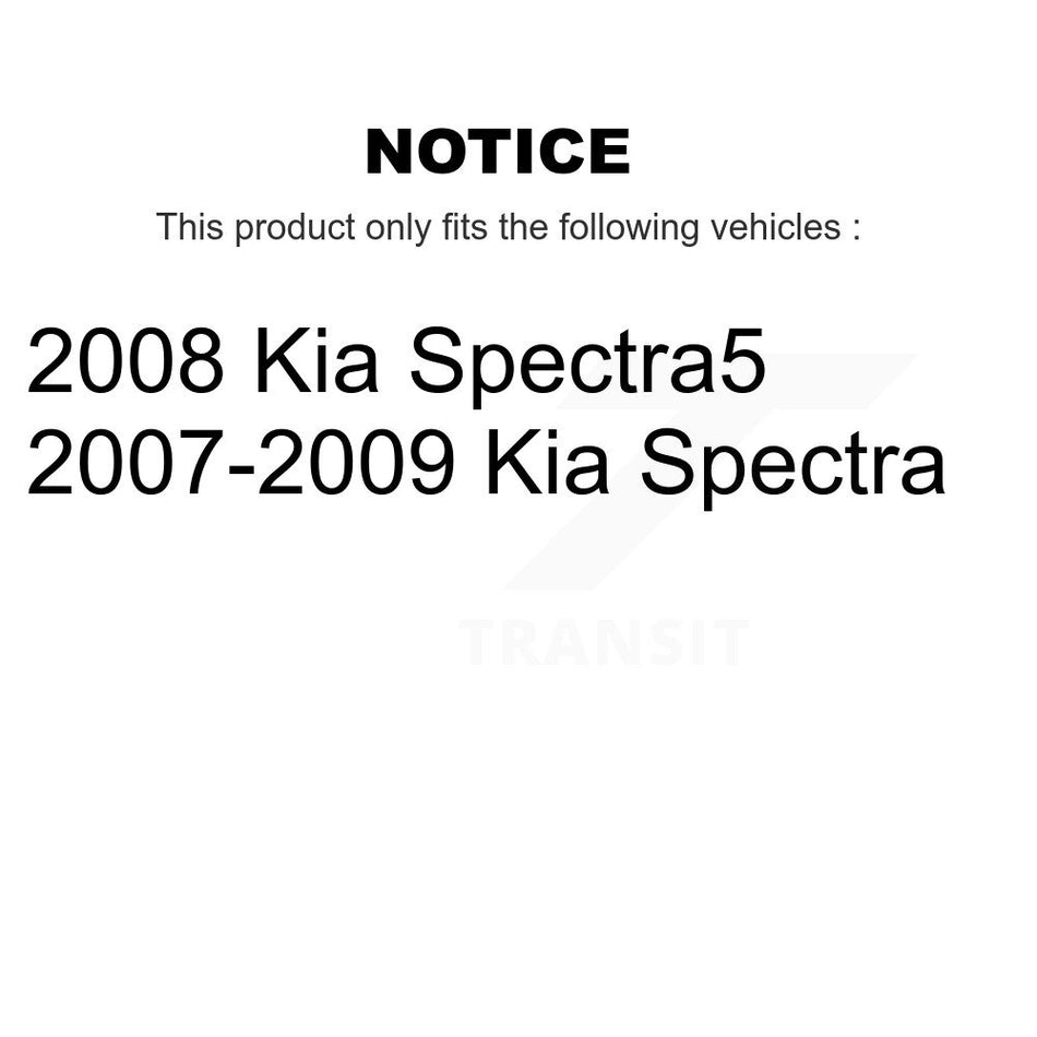 Front Rear Disc Brake Rotors Ceramic Pads And Drum Kit For 2007-2009 Kia Spectra K8C-102577