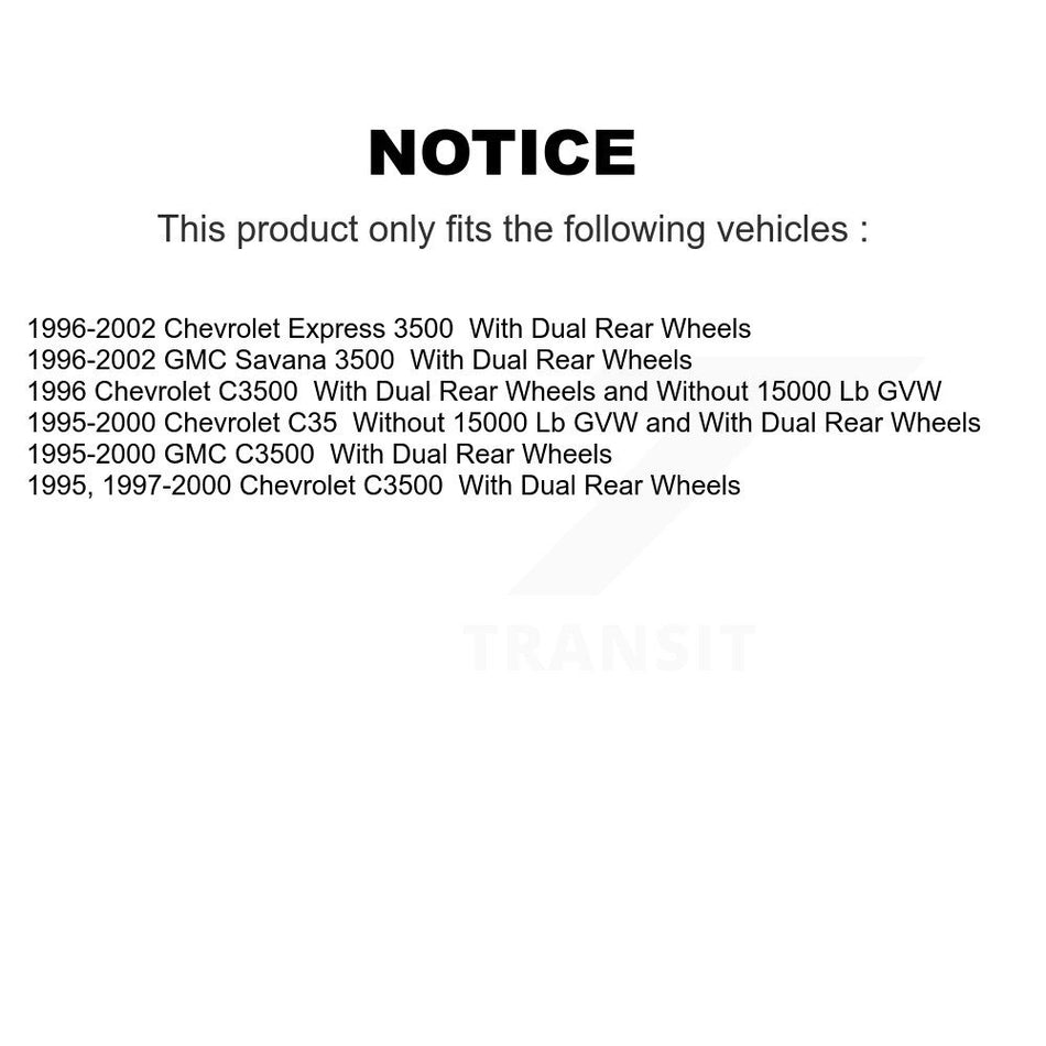 Front Disc Brake Rotors Hub Assembly And Ceramic Pads Kit For Chevrolet Express 3500 C3500 GMC Savana C35 K8C-102704