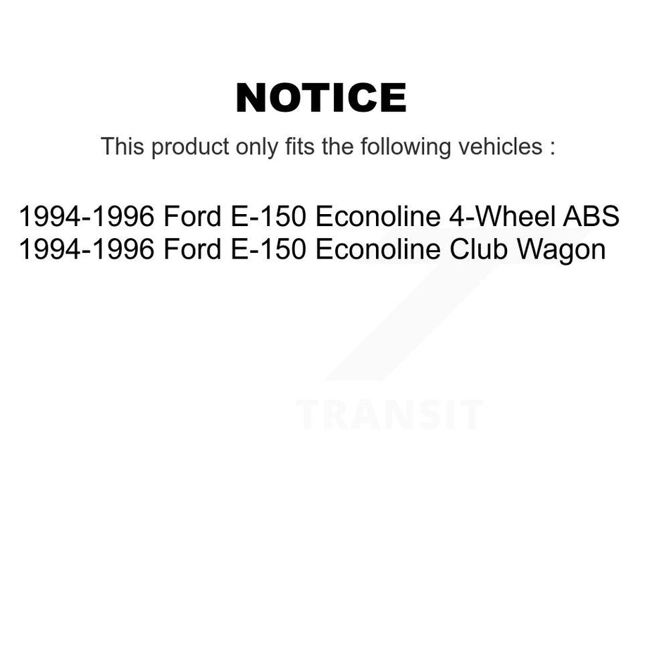 Front Rear Disc Brake Rotors Hub Assembly Ceramic Pads And Drum Kit For Ford E-150 Econoline Club Wagon K8C-102774