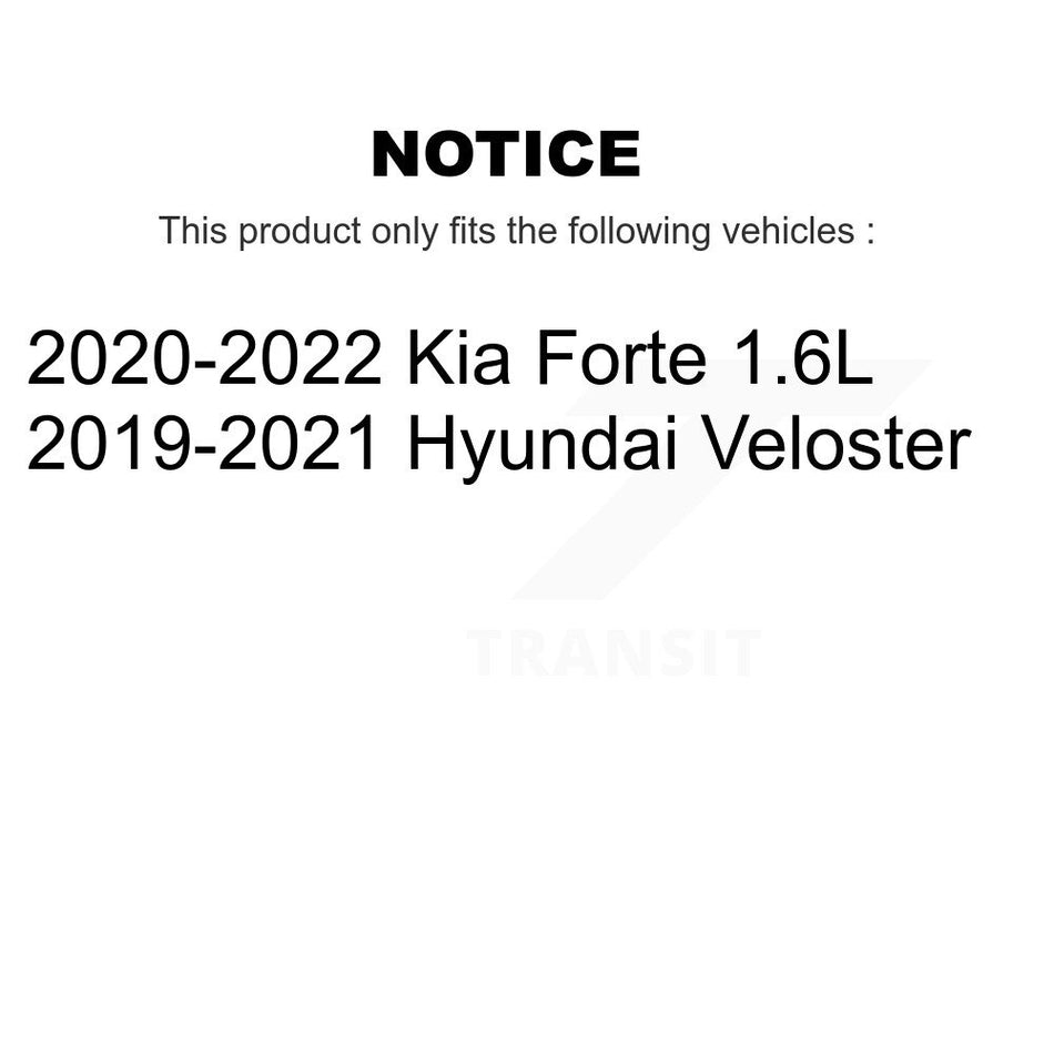 Rear Disc Brake Rotors And Ceramic Pads Kit For Kia Forte Hyundai Veloster Forte5 K8C-103313