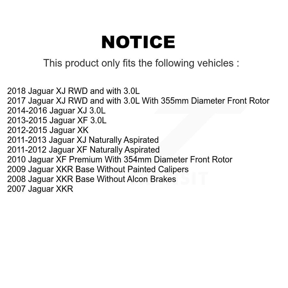 Front Disc Brake Rotors And Ceramic Pads Kit For Jaguar XF XJ XKR XK Super V8 K8C-103471