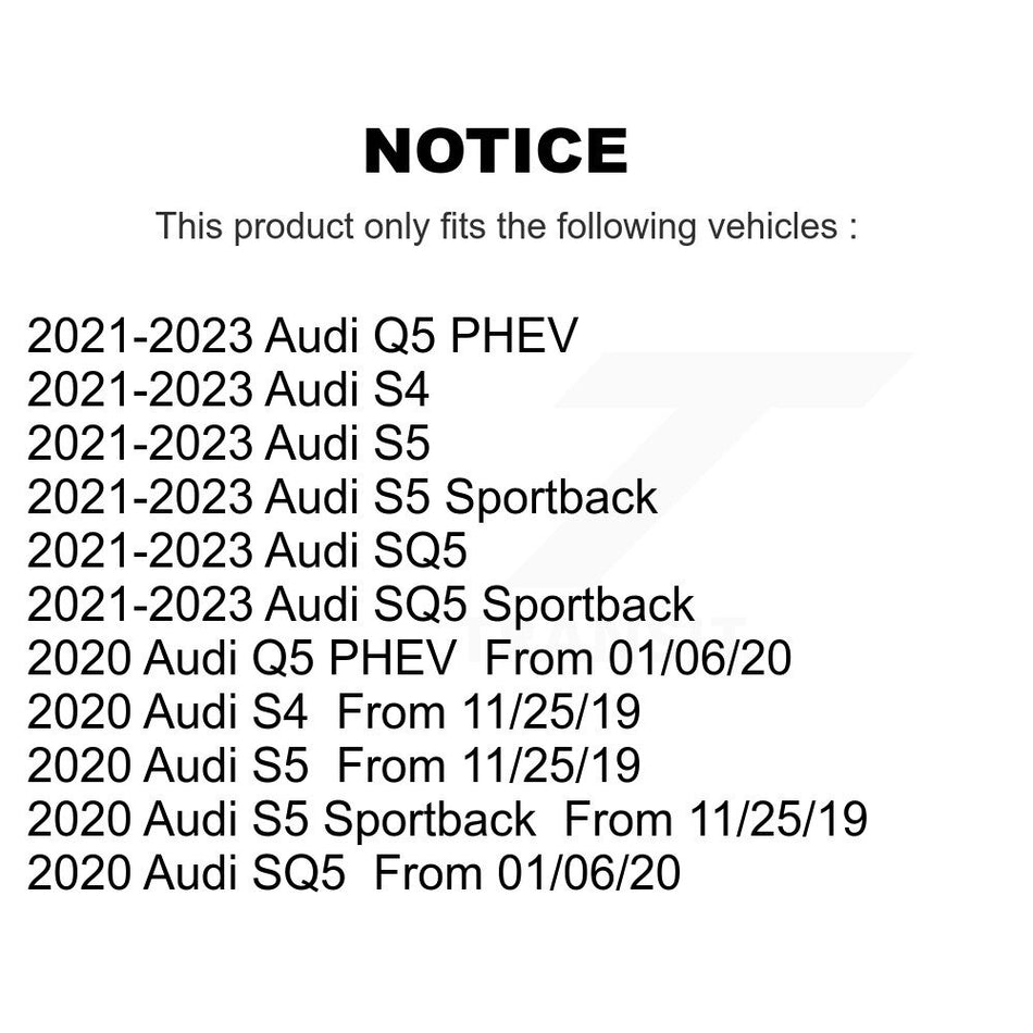 Front Rear Disc Brake Rotors And Ceramic Pads Kit For Audi S5 SQ5 Sportback S4 K8C-103581