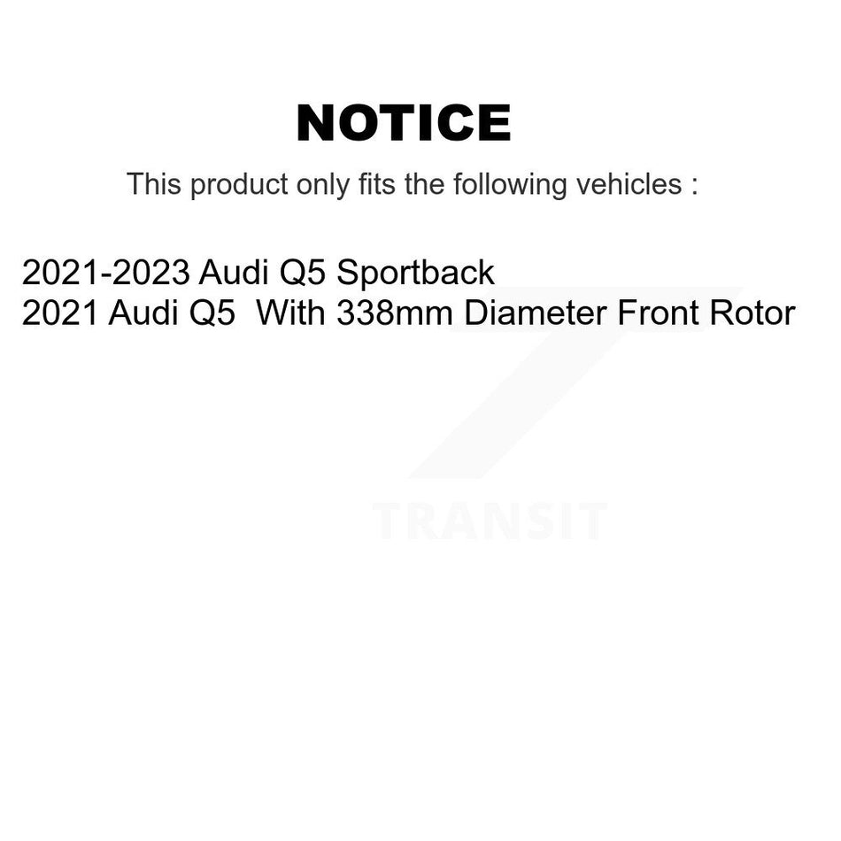 Front Rear Disc Brake Rotors And Ceramic Pads Kit For Audi Q5 Sportback K8C-103584