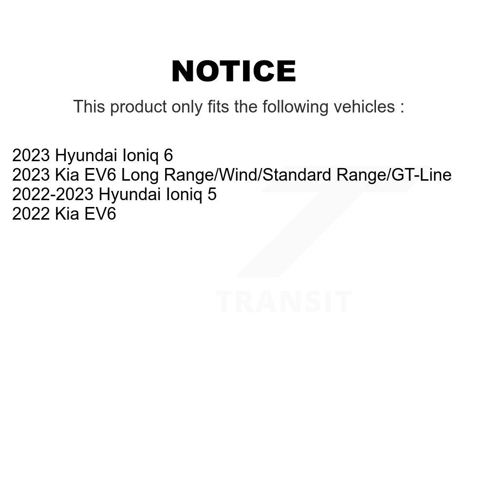 Front Rear Disc Brake Rotors And Ceramic Pads Kit For Hyundai Ioniq 5 Kia EV6 6 K8C-103647