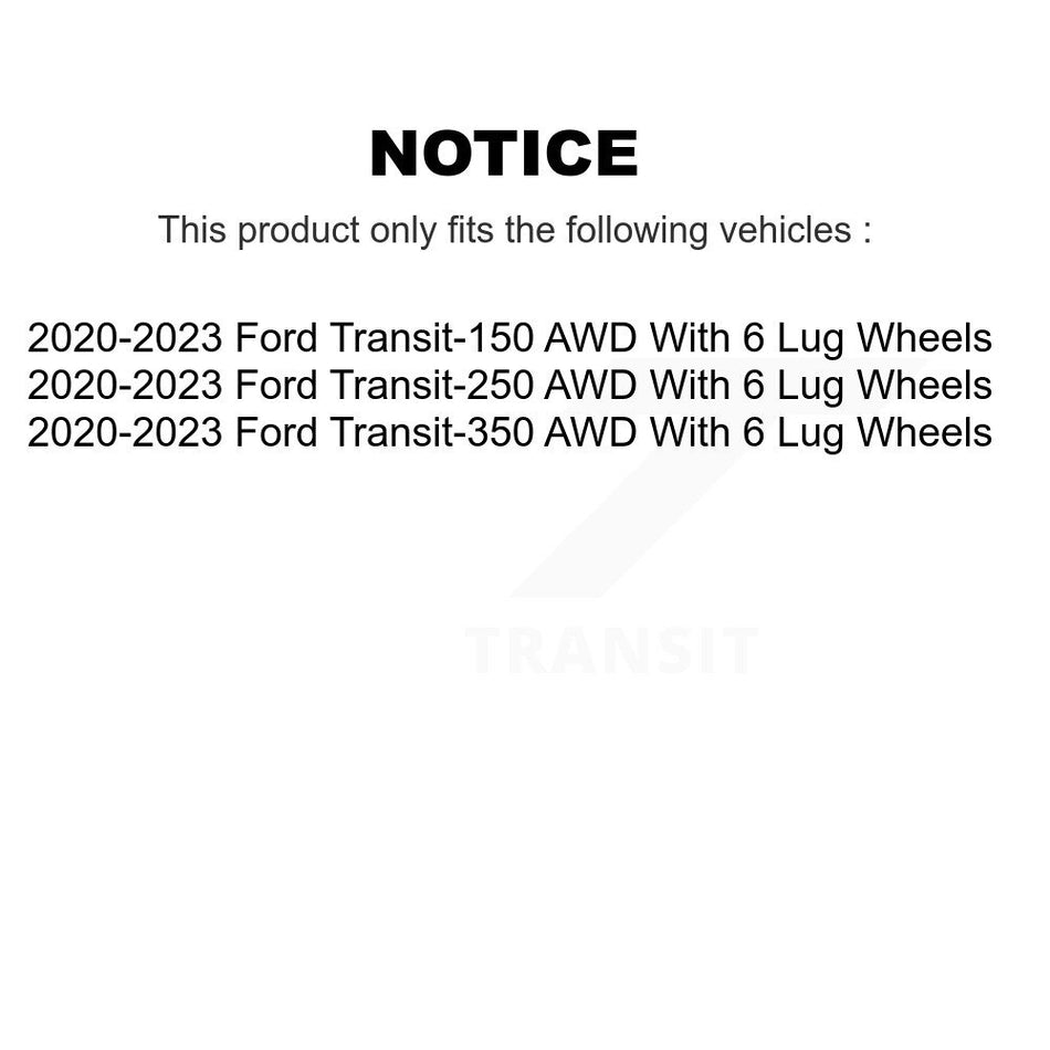 Front Disc Brake Rotor & Ceramic Pad Kit For Ford Transit-250 Transit-350 Transit-150 AWD K8C-103678
