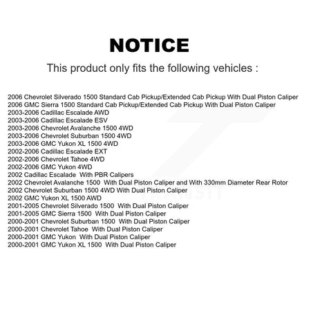 Rear Disc Rotors Ceramic Pads & Parking Shoes Kit For Chevrolet GMC Silverado 1500 Sierra K8C-103835