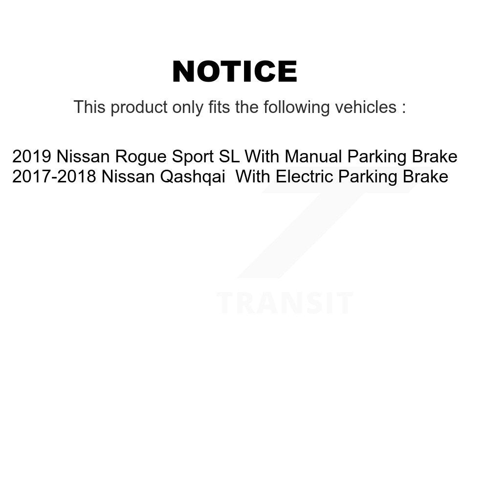 Rear Disc Rotors Ceramic Pads And Parking Brake Shoes Kit For Nissan Qashqai Rogue Sport K8C-103978