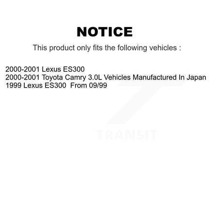 Rear Disc Rotors Ceramic Pads Parking Shoes And Hardware Kit For Toyota Camry Lexus ES300 K8C-104326