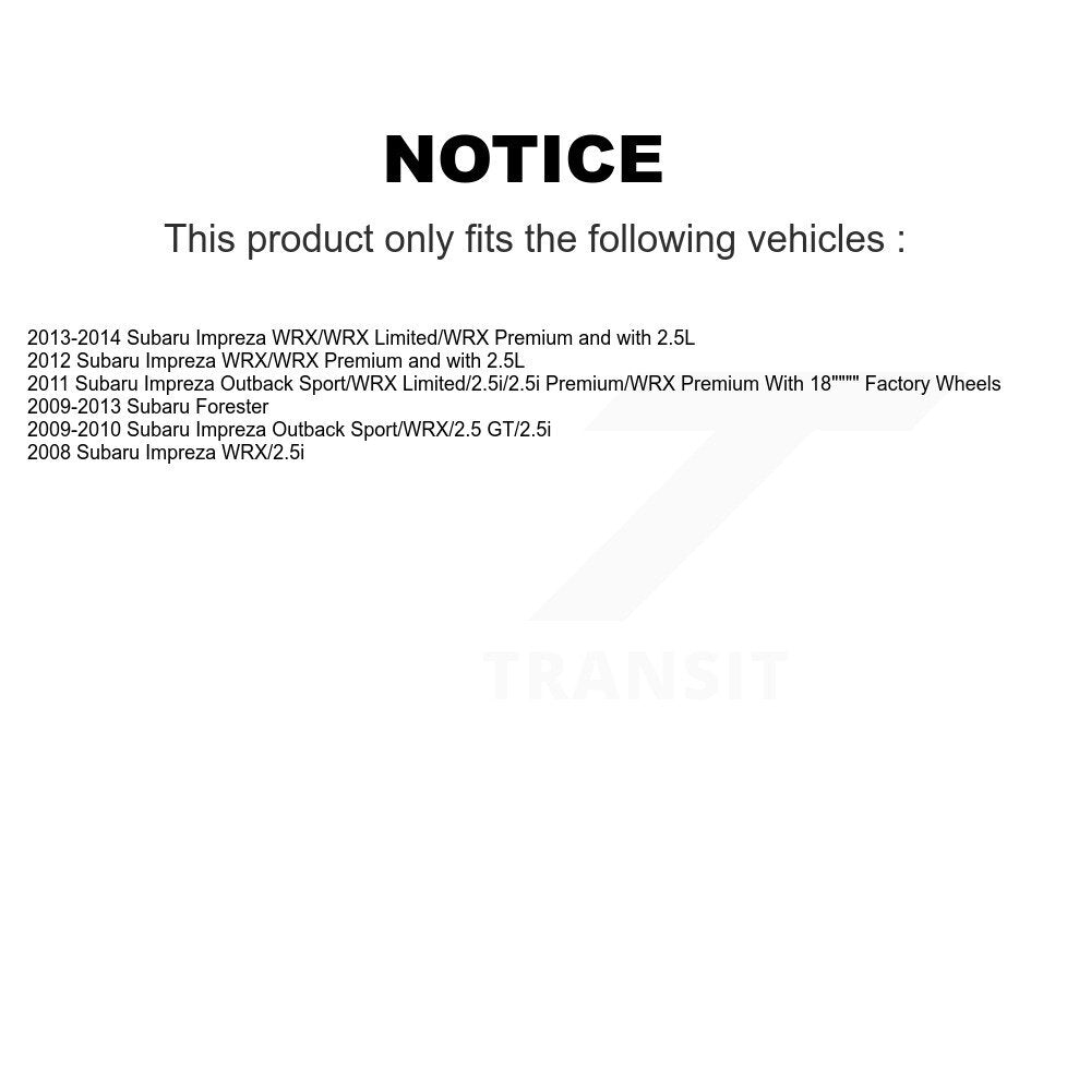 Rear Disc Rotors Ceramic Pads Parking Shoes And Hardware Kit For Subaru Impreza Forester K8C-104408