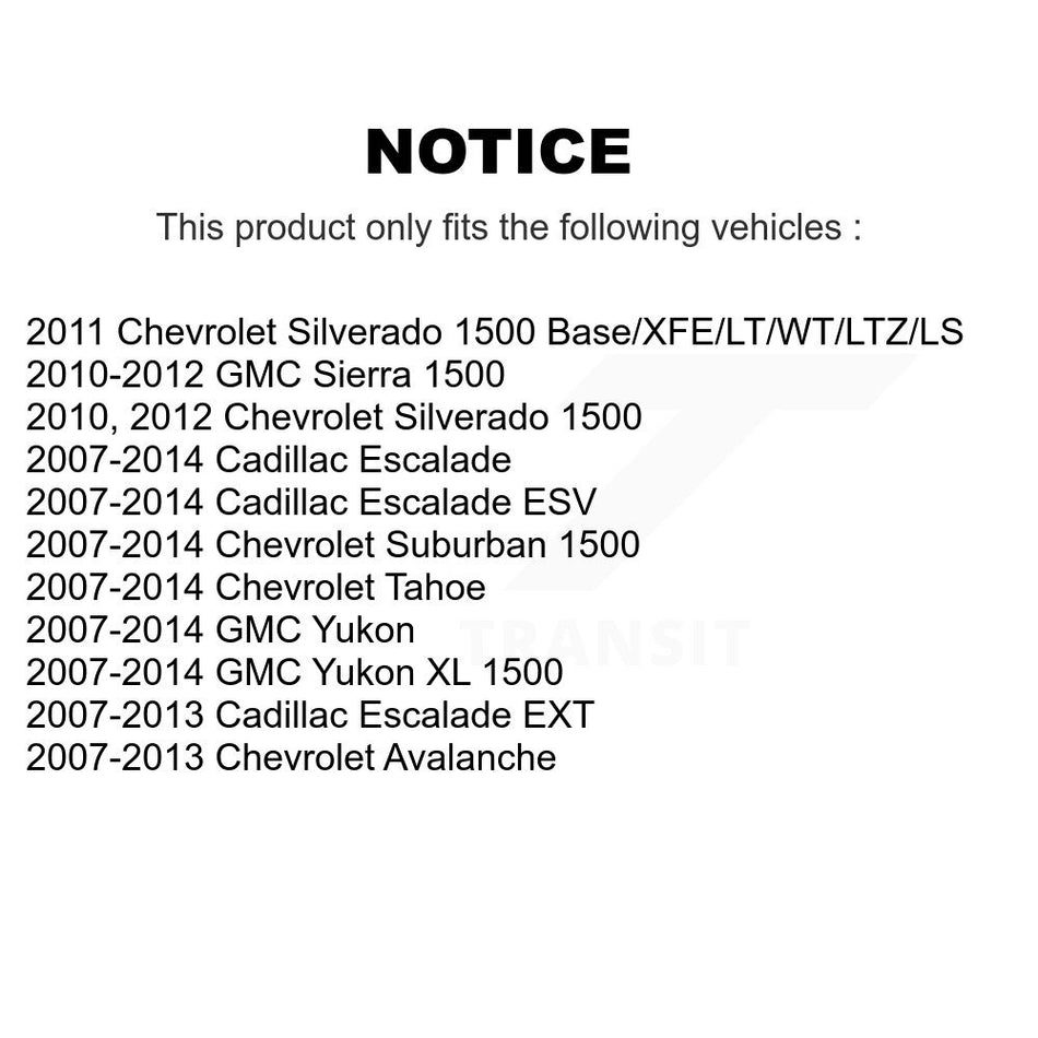 Rear Disc Rotors Ceramic Pads Parking Shoes Hardware Kit For Chevrolet GMC Sierra 1500 XL K8C-104457