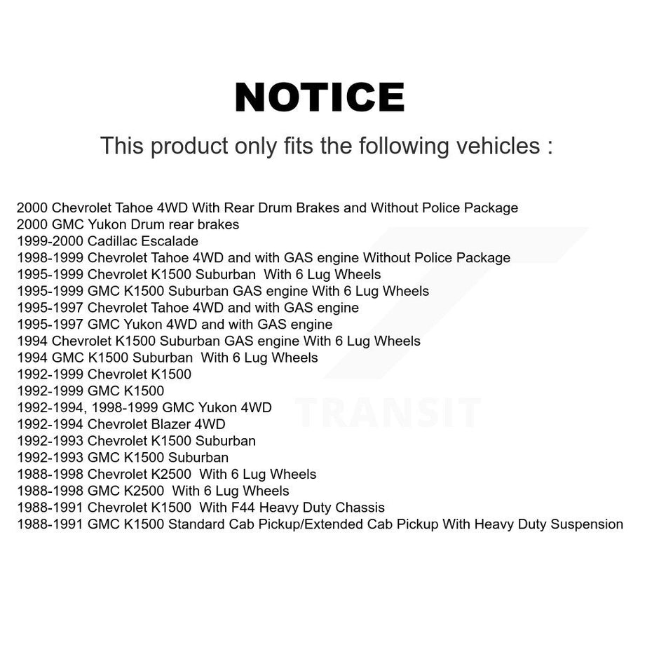 Front Disc Brake Rotors And Semi-Metallic Pads Kit For Chevrolet K1500 GMC Tahoe K2500 Suburban Yukon Cadillac Escalade Blazer K8F-100096