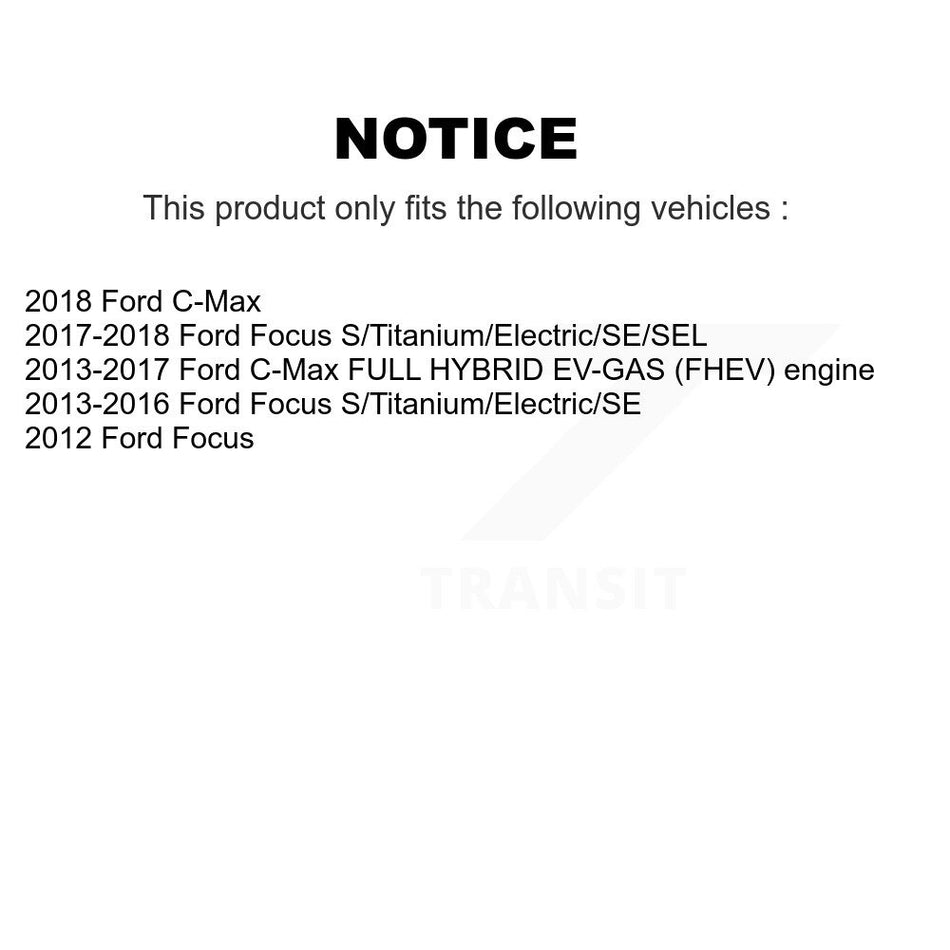 Front Disc Brake Rotors And Semi-Metallic Pads Kit For Ford Focus C-Max K8F-100169