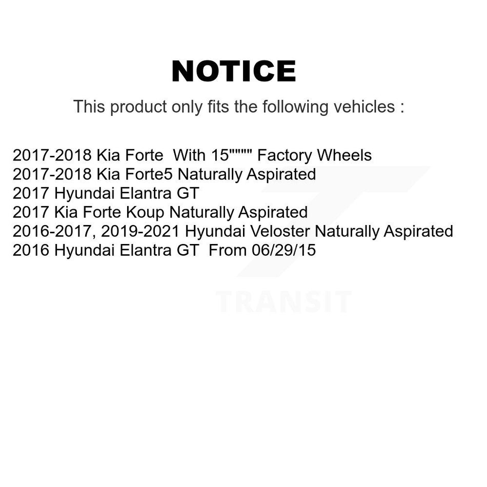 Front Disc Brake Rotors And Semi-Metallic Pads Kit For Kia Forte Hyundai Veloster Elantra GT Forte5 Koup K8F-100574