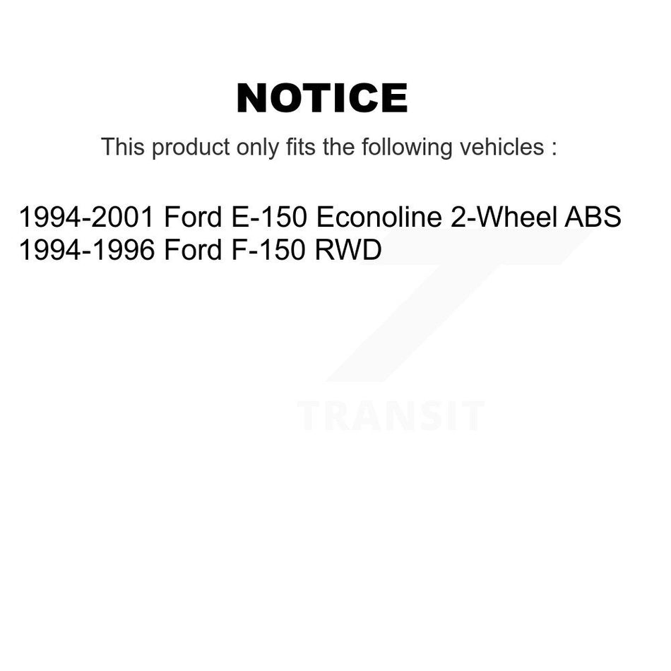 Front Disc Brake Rotors Hub Assembly And Semi-Metallic Pads Kit For Ford F-150 E-150 Econoline K8F-100667