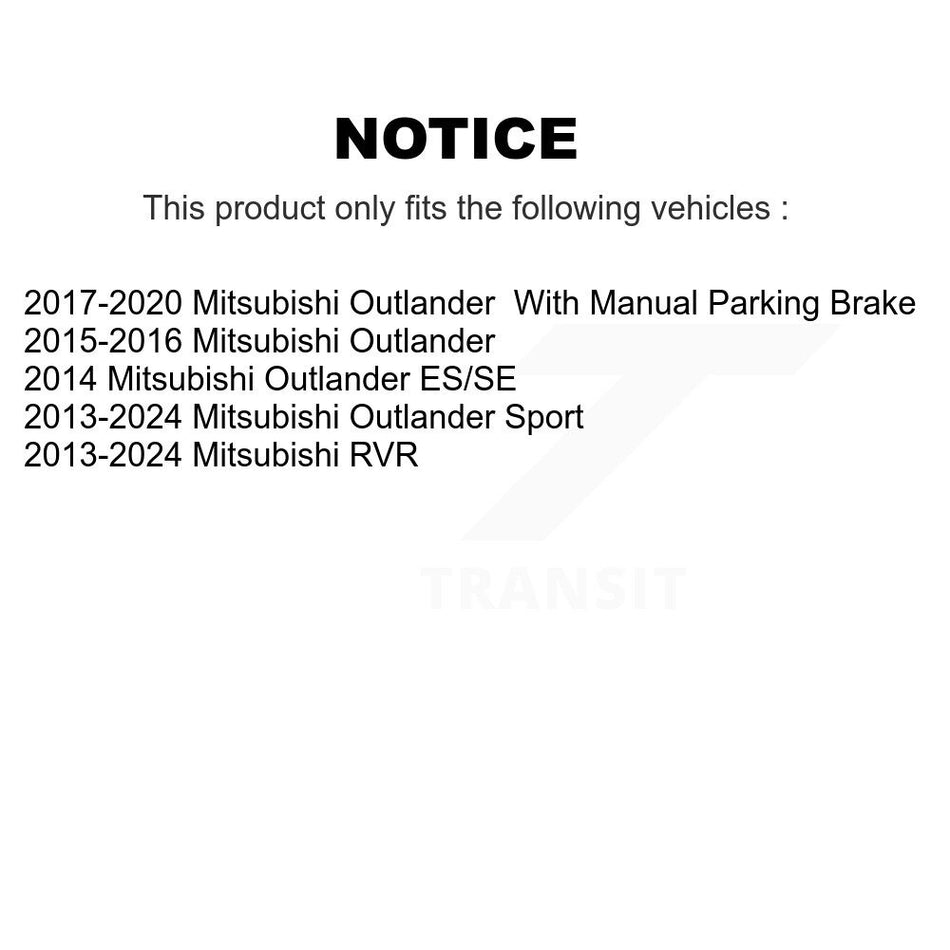 Front Rear Disc Brake Rotors And Semi-Metallic Pads Kit For Mitsubishi Outlander Sport RVR K8F-100970