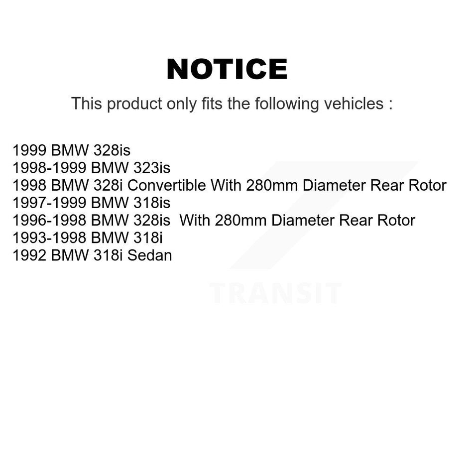 Front Rear Disc Brake Rotors And Semi-Metallic Pads Kit For BMW 328i 318i 323is 328is 318is K8F-101064