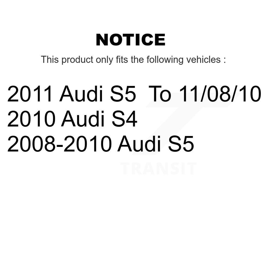 Front Rear Disc Brake Rotors And Semi-Metallic Pads Kit For Audi S5 K8F-101366