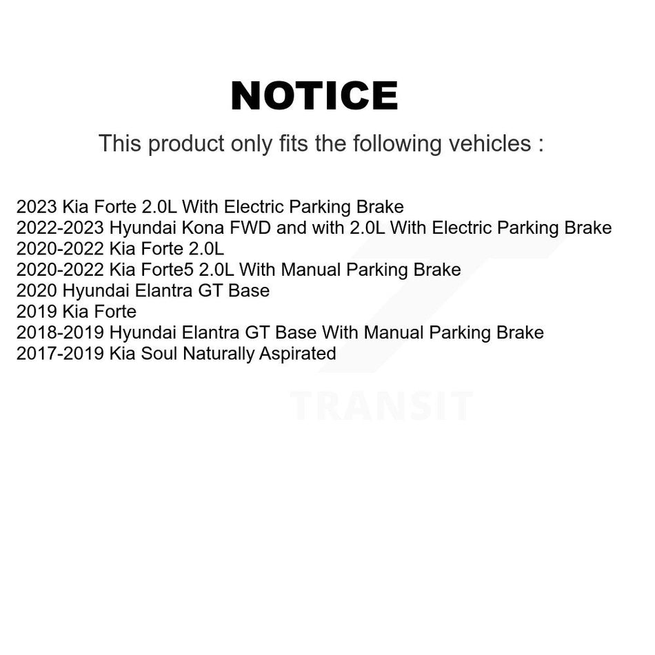 Front Rear Disc Brake Rotors And Semi-Metallic Pads Kit For Kia Soul Forte Hyundai Elantra GT Kona Forte5 K8F-102732