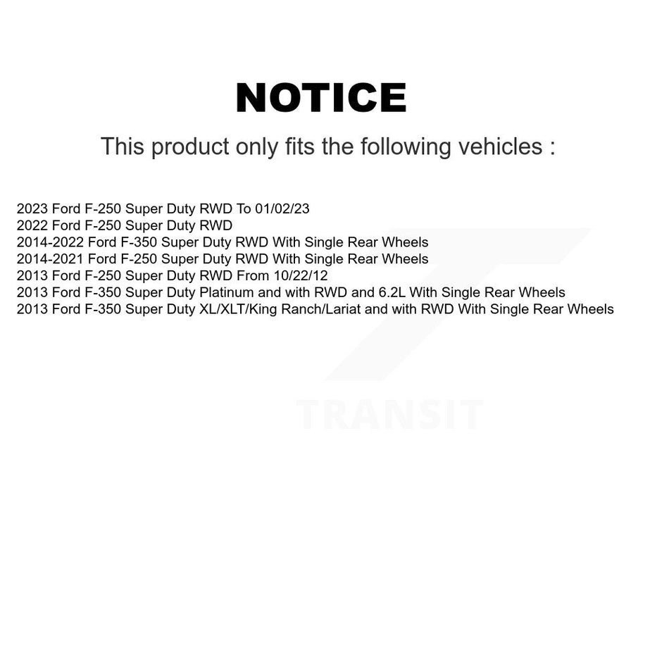 Front Disc Brake Rotors Hub Assembly And Semi-Metallic Pads Kit For Ford F-250 Super Duty F-350 K8F-102814