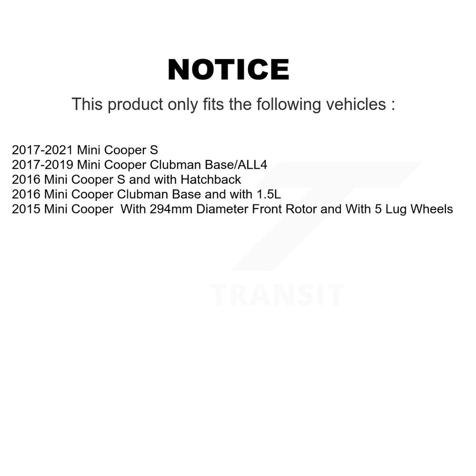 Front Disc Brake Rotors And Semi-Metallic Pads Kit For Mini Cooper Clubman K8F-102839