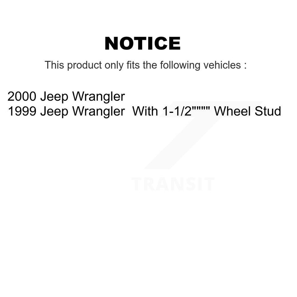 Front Rear Disc Brake Rotors Semi-Metallic Pads And Drum Kit For Jeep Wrangler K8F-103341