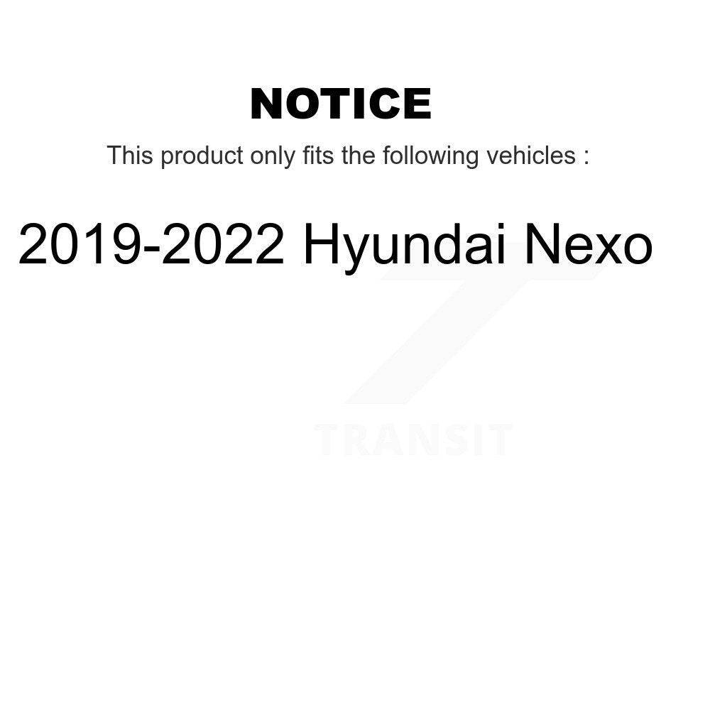 Front Disc Brake Rotors And Semi-Metallic Pads Kit For 2019-2022 Hyundai Nexo K8F-103861