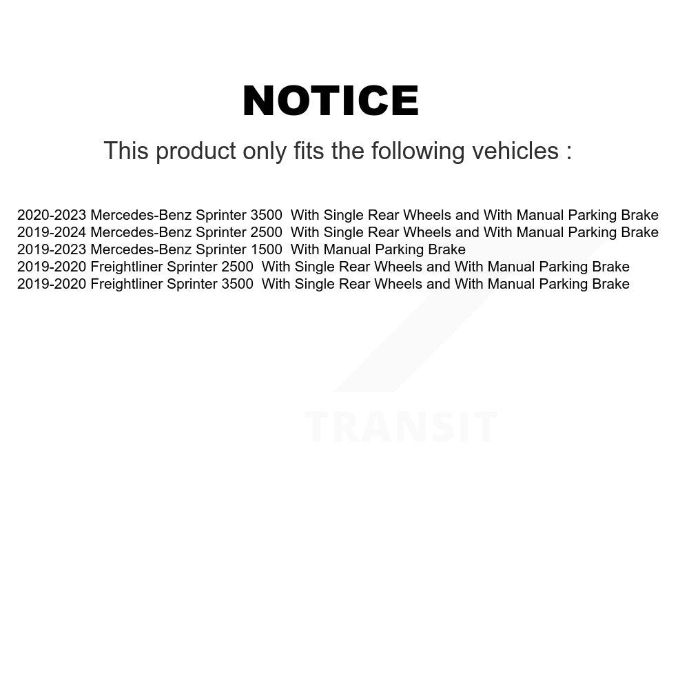 Rear Brake Rotors Semi-Metallic Pad Kit For Mercedes-Benz Sprinter 2500 3500 Freightliner K8F-103986