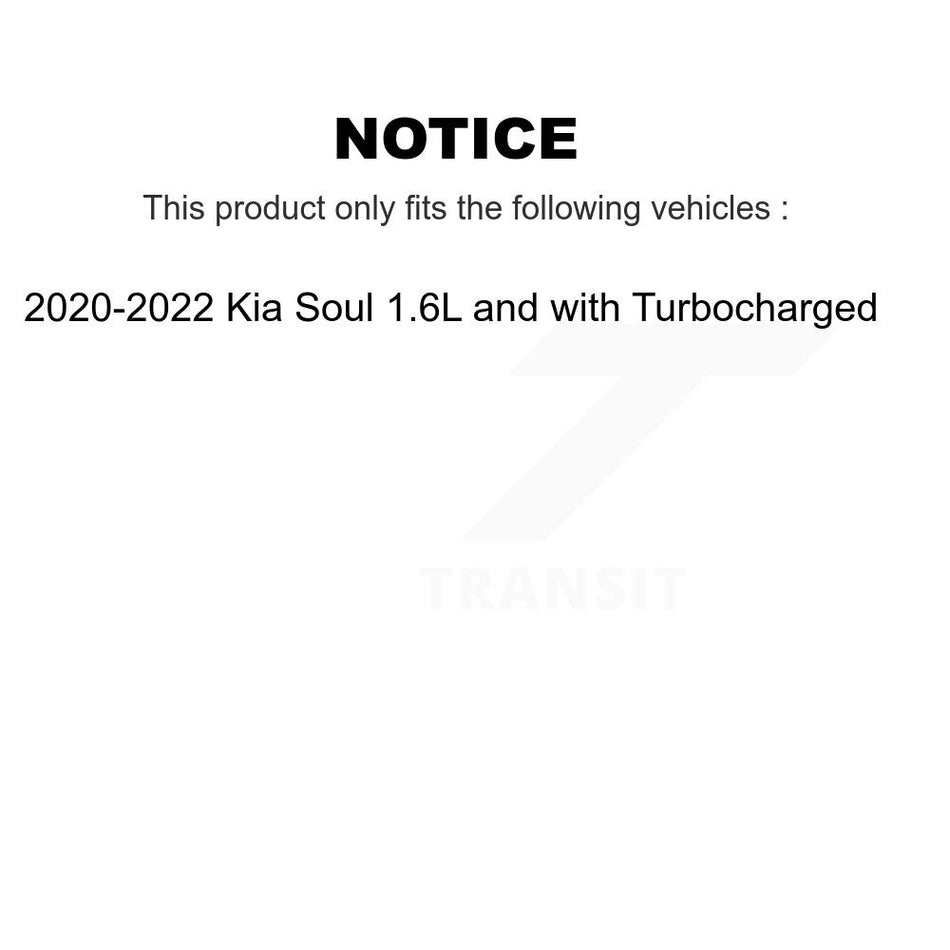 Front Rear Brake Rotors & Semi-Metallic Pad Kit For 20-22 Kia Soul 1.6L with Turbocharged K8F-104005