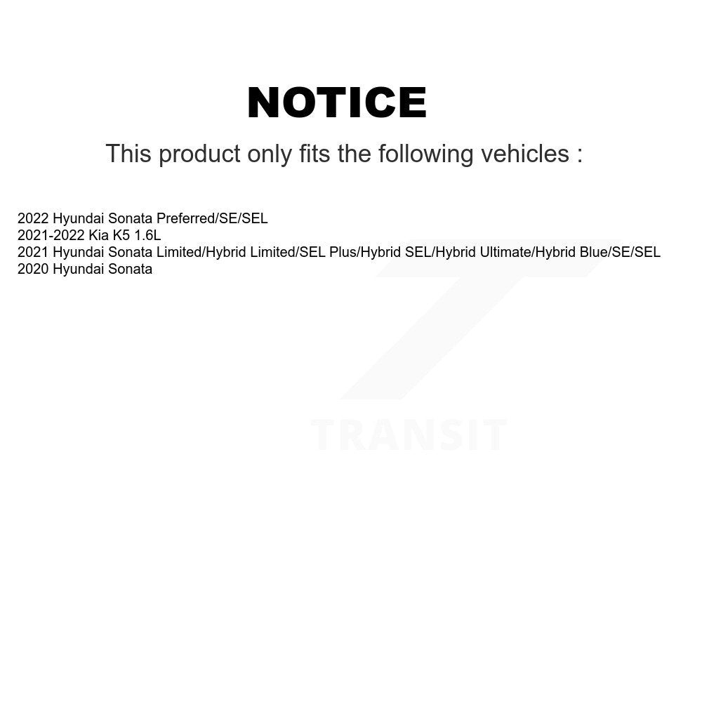 Rear Disc Brake Rotors And Semi-Metallic Pads Kit For Hyundai Sonata Kia Niro EV K5 K8F-104090