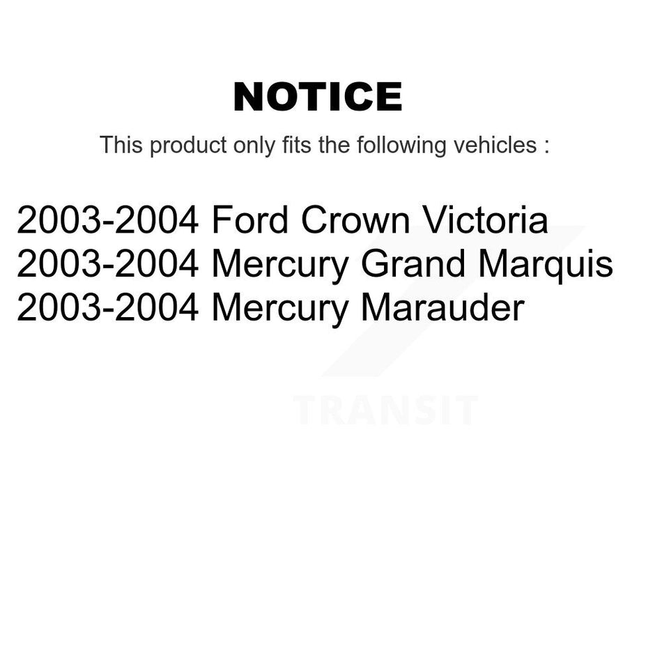 Rear Disc Rotors Semi-Metallic Pads And Parking Shoes Kit For Mercury Grand Marquis Ford K8F-104549