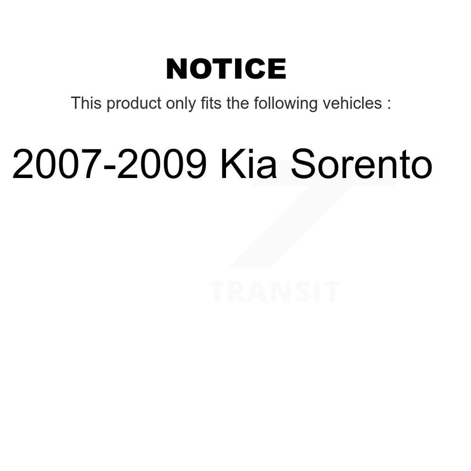 Rear Disc Rotors Semi-Metallic Pads And Parking Brake Shoes Kit For 2007-2009 Kia Sorento K8F-104585