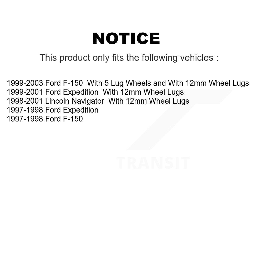 Rear Disc Rotors Semi-Metallic Pads & Parking Shoes Kit For Ford F-150 Expedition Lincoln K8F-104681