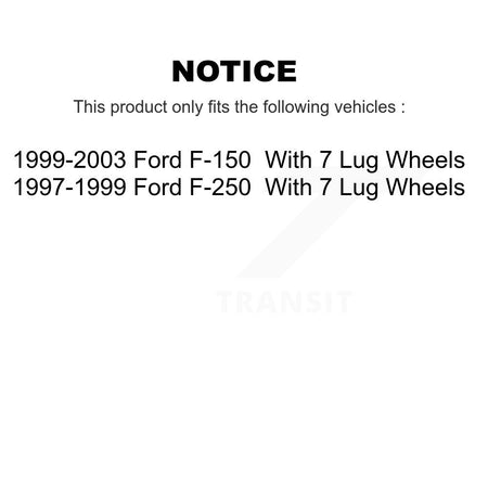 Rear Disc Rotors Semi-Metallic Pads And Parking Brake Shoes Kit For Ford F-150 F-250 K8F-104682