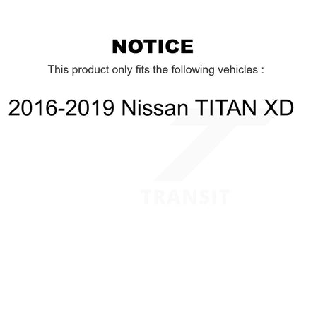 Rear Disc Rotors Semi-Metallic Pads Parking Shoes Hardware Kit For 16-19 Nissan TITAN XD K8F-105067