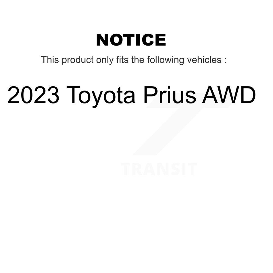 Front Rear Disc Brake Rotors And Semi-Metallic Pads Kit For 2023 Toyota Prius AWD K8F-105206
