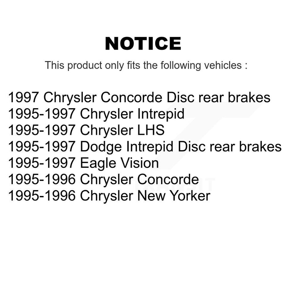 Front Rear Brake Rotor Semi-Metallic Pad Kit For Intrepid Dodge Chrysler Concorde LHS New K8F-105239